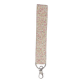 Yellow floral keychain wrist strap
