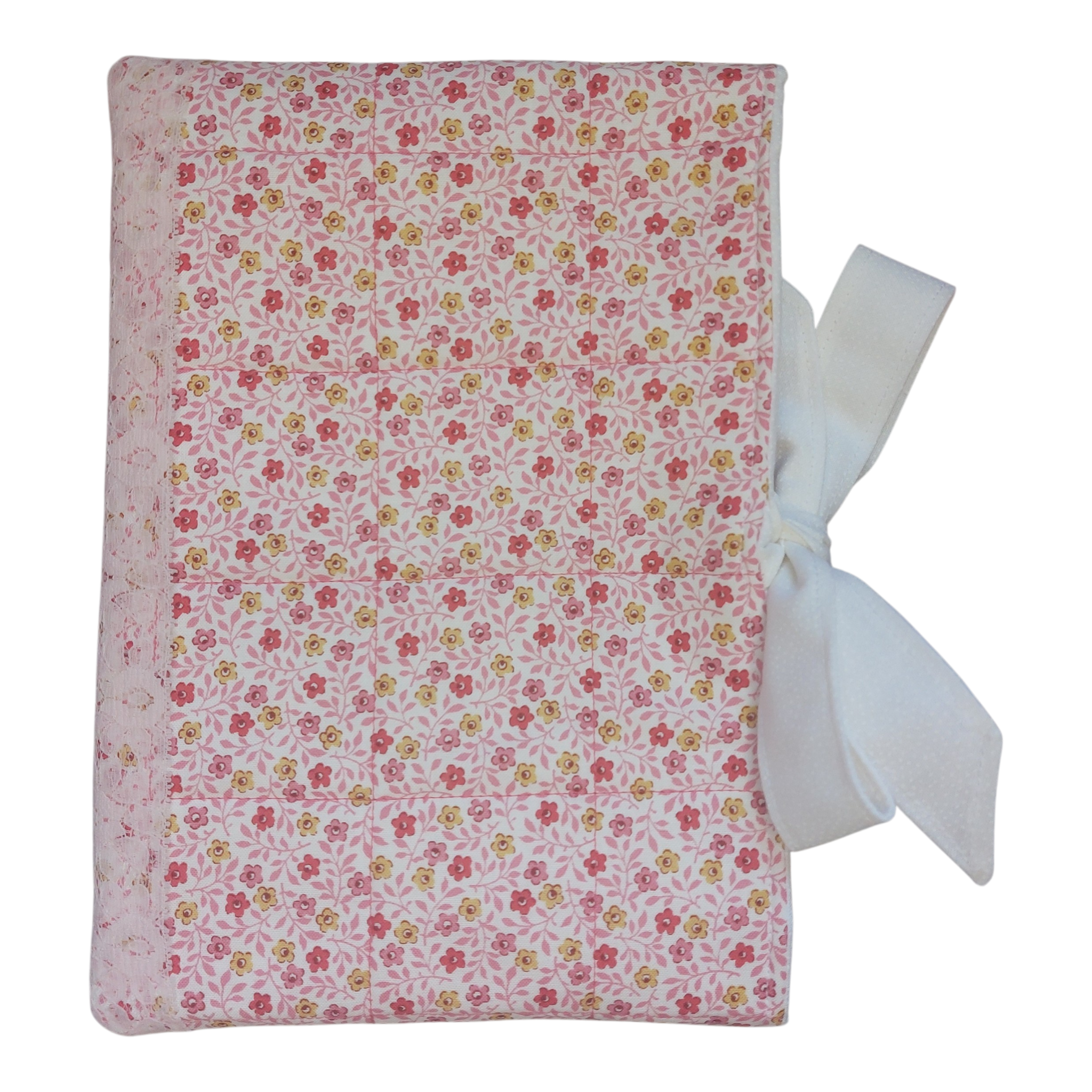 Yellow and pink floral book sleeve