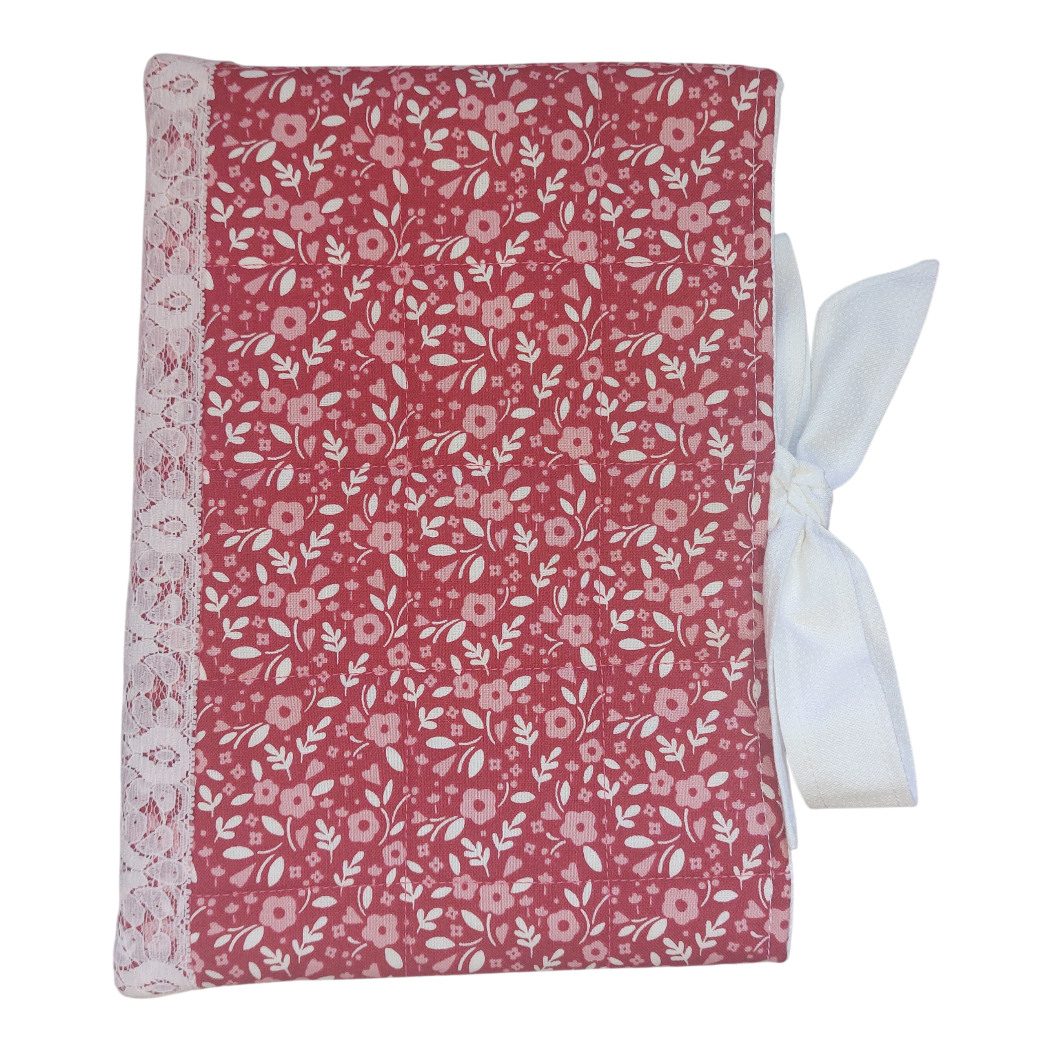 Red floral book sleeve