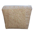 Yellow floral makeup bag