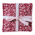 Red floral coaster set
