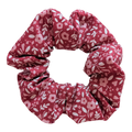Red floral scrunchie