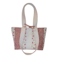Mini Tote Bag - White And Pink Florals