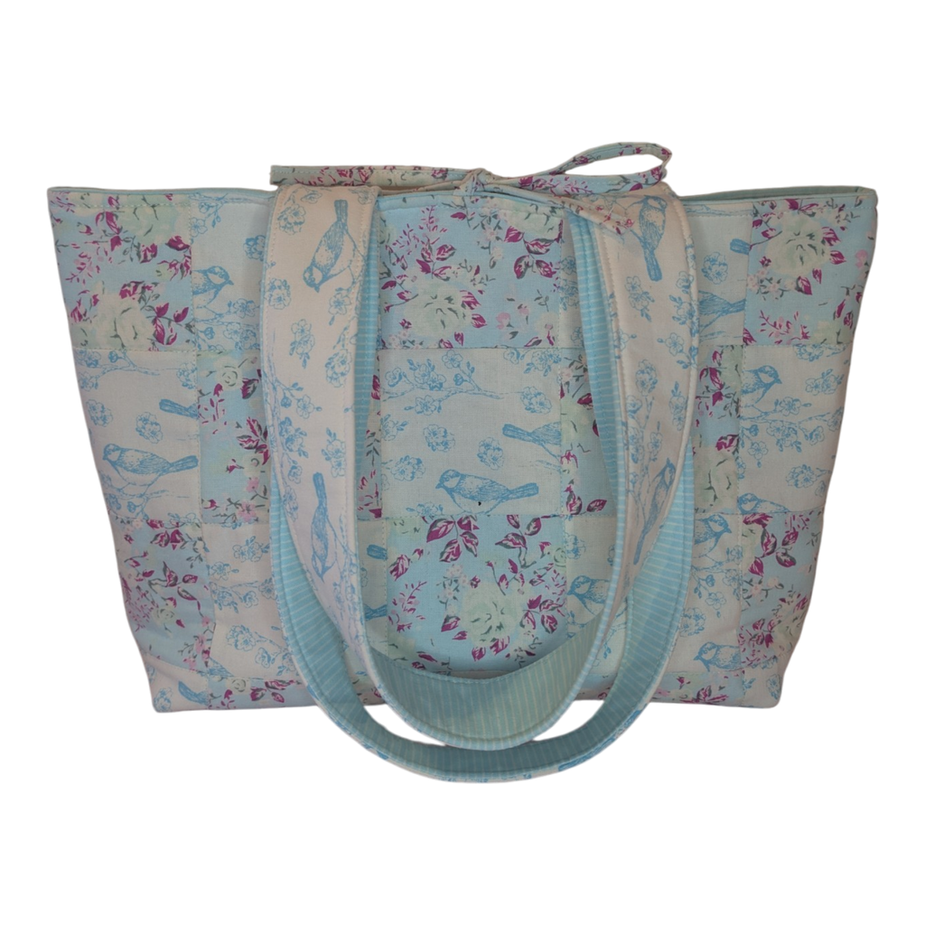 Mini Tote Bag - Bluebird Patchwork